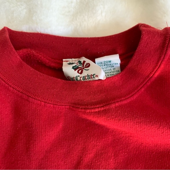 Vintage Red Crewneck Holiday Embroidered Sweater SZ 20 - Picture 3 of 14